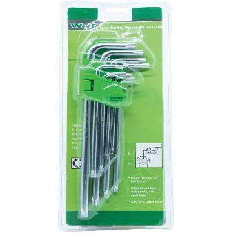 Wulf Trox L-Shape Metric Long Hex Key Set (Set of 9) | Heavy Duty Chrome Vanadium Steel Allen Wrench Set | High Torque Hex Key Tools for Home Repair, Bicycle, DIY & Professional Maintenance
