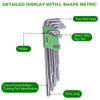 Wulf Trox L-Shape Metric Long Hex Key Set (Set of 9) | Heavy Duty Chrome Vanadium Steel Allen Wrench Set | High Torque Hex Key Tools for Home Repair, Bicycle, DIY & Professional Maintenance view 3