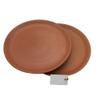 SHRIYAM CRAFT Terracotta Clay Quarter Plate, 8 inch, Brown - Set of 2 view 2