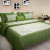 Raj Handicrafts Queen Size Double Bed Sheet with Pillow Covers Pure Cotton Traditional Printed Bedcover (Green) view 1
