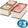 House of Quirk Storage Box Set Of 3 Closet Dresser Drawer Organizer Cube Basket Bins Containers Divider With Utensils Drawers For Underwear, Bras, Socks, Ties, Scarves, (Pack Of 1 Beige) (Fabric) view 2