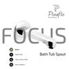 Pixaflo Focus Brass Bath Tub Spout with Wall Flange | 6.5 Inches Long | Chrome (Pack of 1) view 2