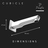 Pixaflo Cubicle Brass Bath Tub Spout with Wall Flange | High Flow (Chrome | Pack of 1) view 2