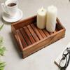 Craft Expertise Teak Wood Serving Tray  Rectangular Wooden Tray for Home, Dining Table & Restaurant Use (L-12 x W-8 x H-2 Inches) view 1