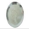 SAGER Stainless Steel Heavy Gauge Dinner Plates with Mirror Finish, Beautiful Lazer Design 12 inch Dia - Set of 2pc view 2