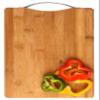 MR BRAND CREATION Kitchen Household Tough & Durable Poly Cutting & Non-Slip Wooden Bamboo Cutting Board with Antibacterial Surface with Premium Stainless Steel Handle, Brown (Wooden, REGULER) view 1
