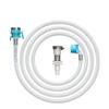 NEW WARE 5 Meter PVC Washing Machine Inlet Hose Pipe | Textile Braided with ABS Connector & Tap Adapter | For Top & Front Load Machines view 1