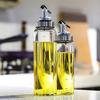 OANGO Borosilicate Olive Oil Dispenser Bottle with Markings, Cruet Stainless Steel Pour Spout, Glass Cooking Oil Vinegar Measuring Dispenser for Kitchen and BBQ, Set of 1, (500ml) view 1