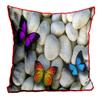 MUKESH HANDICRAFTS Jute Fabric Printed Decorative Cushion Covers for Living Room, Bed Room, Sofa,Chairs Set of 1 (Multicolour, Size 24 x 24 Inches) view 1