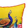 MUKESH HANDICRAFTS Jute Fabric Printed Decorative Cushion Covers for Living Room, Bed Room, Sofa,Chairs Set of 1 (Multicolour, Size 24 x 24 Inches) view 2
