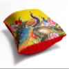 MUKESH HANDICRAFTS Jute Fabric Printed Decorative Cushion Covers for Living Room, Bed Room, Sofa,Chairs Set of 1 (Multicolour, Size 24 x 24 Inches) view 4