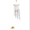 TIMESETL Feng Shui Metal Windchime Bell 6 Pipes Rods for Positive Vibrations & Energy Home Balcony Garden Outdoors Office Decor Melodious Sound (30 inches) (Silver) view 2