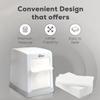 Mystair Premium Cube Napkin, Tissue Dispenser Box - Tabletop L-Fold for Home, Office, Hotel, Restaurant (White) - Large Storage Capacity, Durable Construction view 4