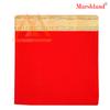 MARSHLAND Red Velvet Pooja Aasan with Golden Border Soft and Smooth Baithak Altar Cloth for God Ideal Puja chowki kapda Mandir assan for Home Culture Festivals Temple Decoration 1 Meter 100 X 100cm view 2