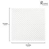 R home White Heart Printed Cotton Table Napkins Set of 6 | 16x16 Inch | 100% Cotton Soft & Absorbent Reusable Cloth Napkins | Machine Washable | Dining & Kitchen Use view 3