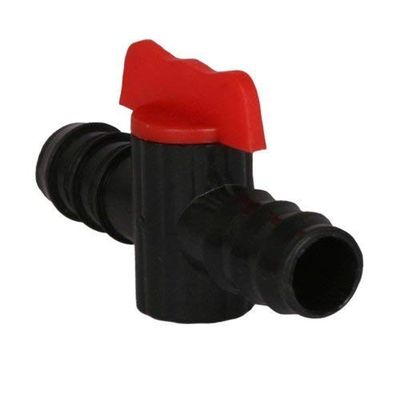 SARRAH and SONS Drip Irrigation Accessories - Straight Connector with tap for 16mm Pipe - Pack of 25 (Colour May Vary)
