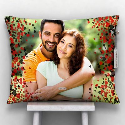 GiftsOnn Personalized Pillow/Cushion, Photo Pillow Valentine Day,Birthday,Anniversary, mothers's Day, Father's Day,Raakhi (12x15, White)