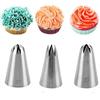 Perfect Pricee 3Pcs Set 1M 2F 2D Cake Icing Nozzles Stainless Steel, Cake Decorating Tool view 1