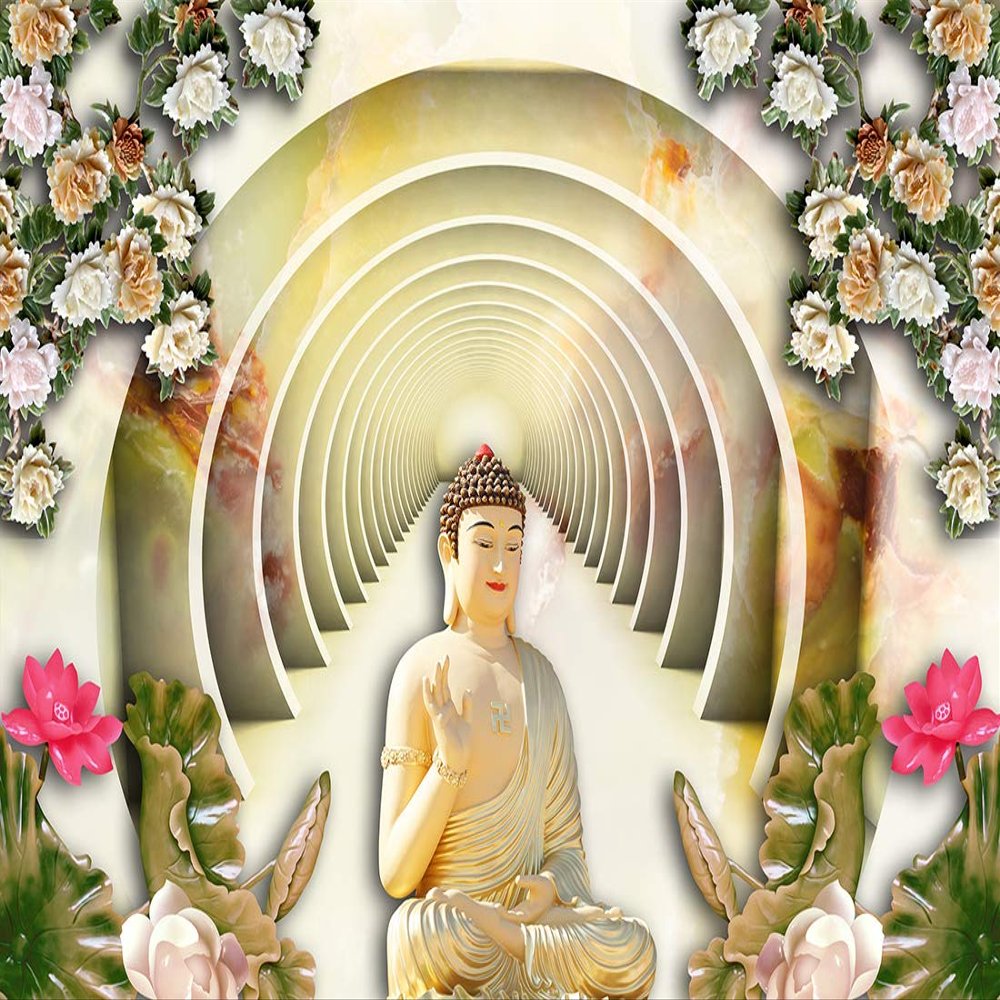 Color Solution Window Wallpaper Gautam Buddha Wallpaper Wall Sticker for , Living Room, Bedroom, Hall, Kids Room, Play Room(Self Adhesive Vinyl,Water Proof) (24 x 18 Inch (3 sq ft)