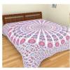 DRAVY HANDICRAFTS Tapestry Mandala Tapestry Wall Hanging Bedsheet Cotton Bedsheet Wall Tapestry Bed Wall Hanging Tapestry (Pink, Twin, Single (84x54 Inches)) view 2
