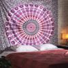 DRAVY HANDICRAFTS Tapestry Mandala Tapestry Wall Hanging Bedsheet Cotton Bedsheet Wall Tapestry Bed Wall Hanging Tapestry (Pink, Twin, Single (84x54 Inches)) view 3