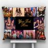 GiftsOnn Black Satin Cushion/Pillow Gifts for All (12x15, 10 Photos + Text + Black Color) view 1