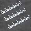 iSTAR 6 Pin Bathroom Cloth Hooks Hanger Wall Bedroom Bathroom Robe Hooks Rail for Hanging Keys,Clothes,Towel Steel Hook (Pack of 3, Silver), Aluminium view 1