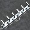 iSTAR 6 Pin Bathroom Cloth Hooks Hanger Wall Bedroom Bathroom Robe Hooks Rail for Hanging Keys,Clothes,Towel Steel Hook (Pack of 3, Silver), Aluminium view 2