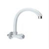 Watertec PVC Wall Mounted Long Sink Tap ( White ) Glossy view 1