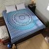 DRAVY HANDICRAFTS Cotton Mandala Ombre Tapestry Wall Hanging Bedsheet (Blue, Twin , 84x54 Inches) view 4