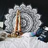 Jiya Murti Arts Mandala Tapestry Wall Hanging Cotton Bedsheet (Black, 84x54 Inches) view 3