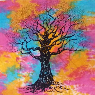DRAVY HANDICRAFTS Tapestry Mandala Tapestry Wall Hanging Bedsheet Cotton Bedsheet Wall Tapestry Bed Wall Hanging Tapestry (Multicolour 8, Twin (84x54 inches))