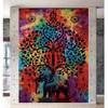 DRAVY HANDICRAFTS Tapestry Mandala Twin Cotton Bedsheet Wall Hanging (Multicolour 11, 84x54 inches) view 1