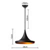Areezo Arwl28_1P Hanging Pendant Ceiling Light(Ac, Metal) Metal Tulip Shape Black Hanging Pendant Ceiling Light Lamp for Living Room, Bedroom, Kitchen, Balcony (Bulb not Included) view 4