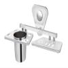 iSTAR Square Stainless Steel Chrome Finish Sleek Design Soap Holder/Soap Dish with Tumbler/Toothbrush Holder (Silver Pack of 1) view 2
