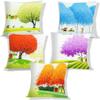 IMFAB Digital Printed Canvas Cotton Cushion Covers 12X12 inches (Set of 5 pcs) view 1