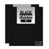 Variety Canvas Fine Grain 100% Cotton Canvas 7oz Primed Board (Black, 9X12 [Set of 2]) view 1