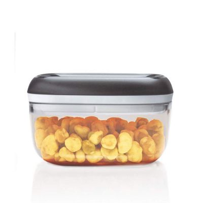 Tupperware Polycarbonate Dry Snacks Canister (Black, 240ml )