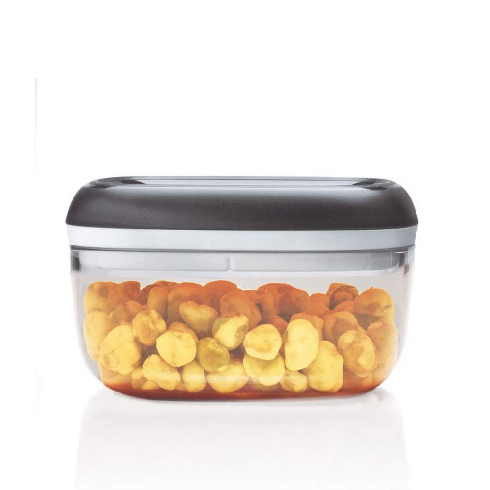 Tupperware Polycarbonate Dry Snacks Canister (Black, 240ml )