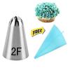 Perfect Pricee (2F) 1 Piece Nozzle Large Size Rose Flower Cake Decorating Icing Tip Cupcake Nozzles Decoration with Free Silicon Piping Bag 2F view 4