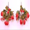 ARTSY Artificial Flowers for Vase Home Decoration Rose Flower Bunch Dry Cut Finish, Combo, Pack of 2 Pieces, Red view 3