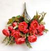 ARTSY Artificial Flowers for Vase Home Decoration Rose Flower Bunch Dry Cut Finish, Combo, Pack of 2 Pieces, Red view 4