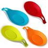 NEAR STOP Flexible Almond-Shaped Silicone Heat Resistant Spoon Holder Pad, Silicone Spoon Holders Used for Kitchen Accessories Like Spoons, Spatula, Brushes, Cutlery (Multi-Color, 2Pcs) view 1