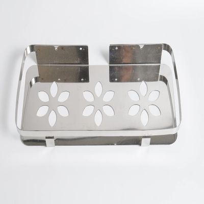 Stainless Steel Wall Mount Bathroom Shelf, Multi-Functional Storage Shelf, Kitchen Shelves, Silver