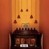Design In Reusable Pooja Bell Print Wall Stencil Painting for Pooja Room, D-16 view 1