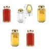 Wellxo -Pack of (6) Hexagon Shape Glass Jar and Container (500 ml) with Rust Proof Air Tight Lid view 4
