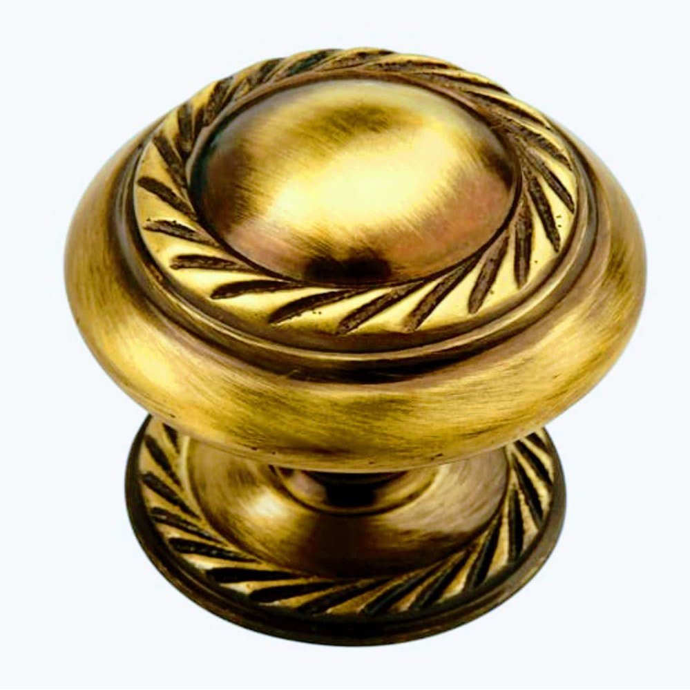 100% Brass Georgian Knob | for Door/Drawer/Glass | Heavy Brass Material (1. 1/4 inch)