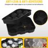 ZIZLY Ice Ball Maker Reusable Ice Ball Mold Easy Release Round Silicone Ice Sphere Tray with Lids & Funnel for Whiskey, Cocktails, Bourbon view 3