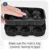 ZIZLY Ice Ball Maker Reusable Ice Ball Mold Easy Release Round Silicone Ice Sphere Tray with Lids & Funnel for Whiskey, Cocktails, Bourbon view 4