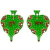 Ritwika's Decorative Handcrafted Wooden Shubh Labh Door Hangings Showpiece for Diwali, Wedding Or House Warming | Size 12 cm x 16 cm, Set of 2 (Green) view 1